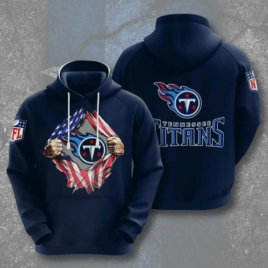Blood Inside Me Heart Logo Tennessee Titans 3D Hoodie, NFL Hoodie Moonbestprint