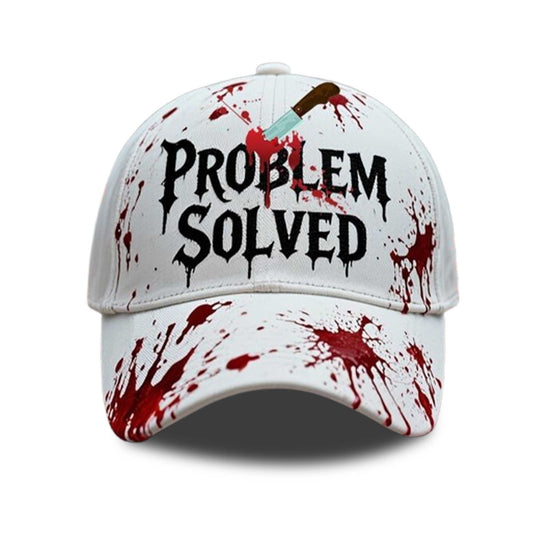 Bloodstained Problem Solved Hat -Moonbestprint