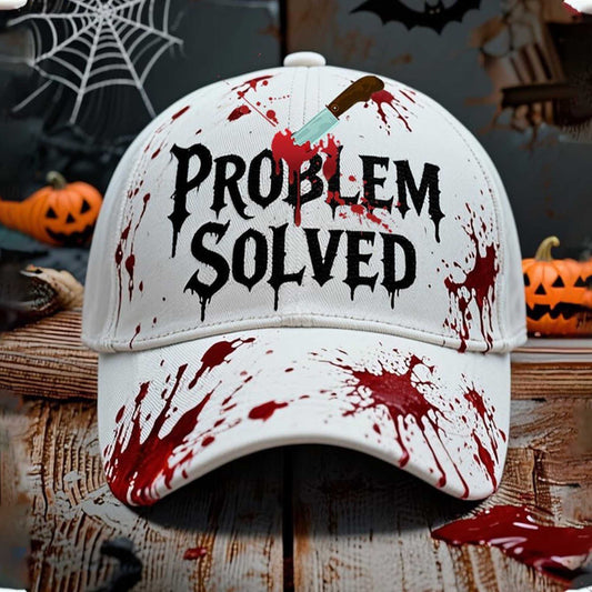 Bloodstained Problem Solved Hat -Moonbestprint
