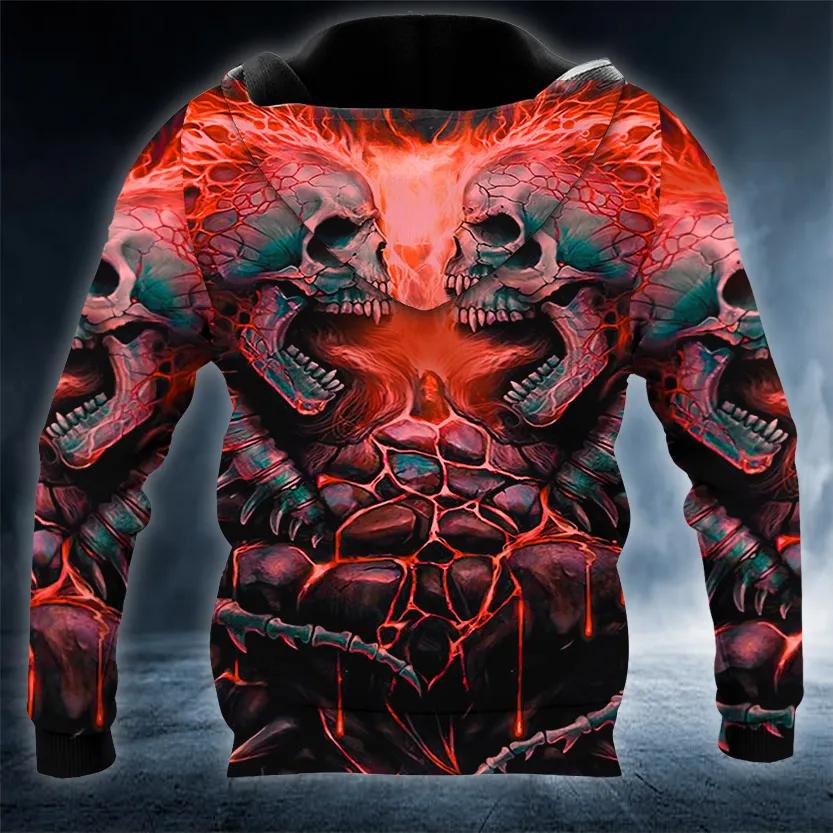 Bloodthirsty War Skull 3D Hoodie Moonbestprint