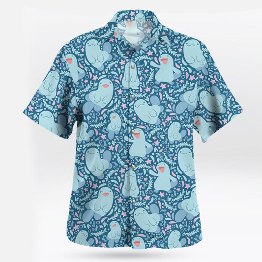 Blue Quagsire Ocean Pattern Pokémon Hawaiian Shirt – Moonbestprint
