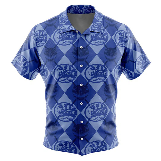 Blue Ranger Pattern Power Rangers Hawaiian Shirt - Moonbestprint
