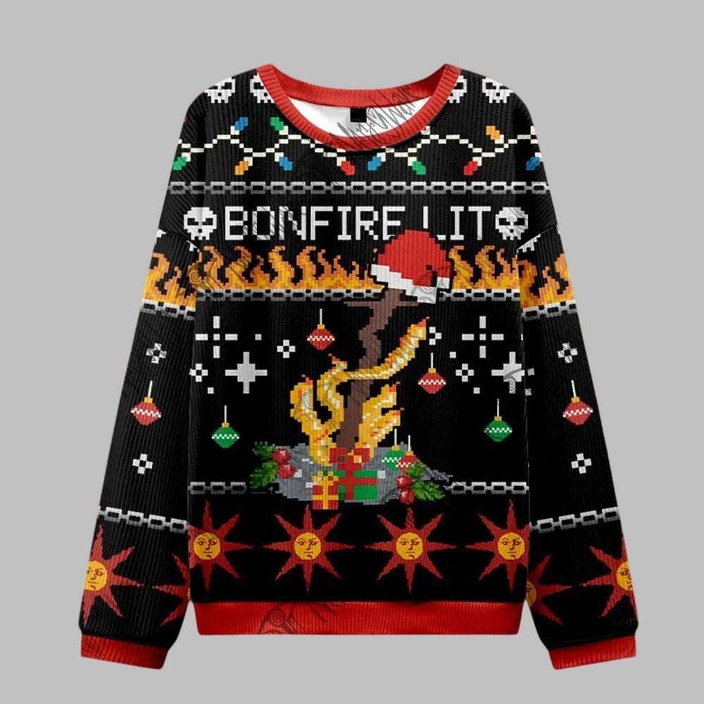 Bonfire Lit Ugly Sweater 2026 Christmas - Moonbestprint