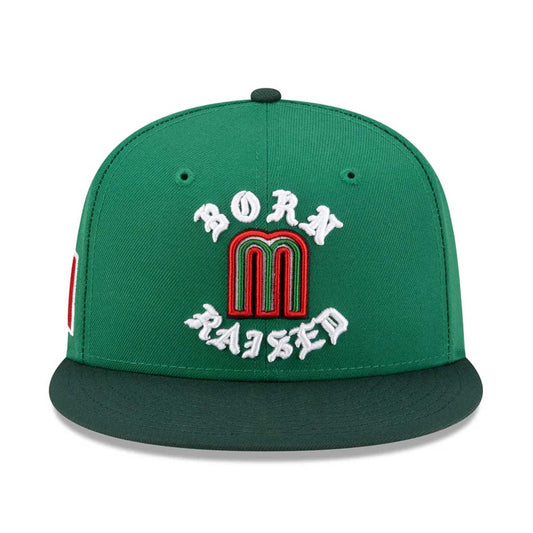 Born and Raised Mexico World Baseball Classic Hat -Moonbestprint