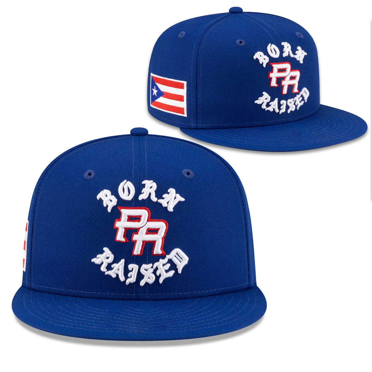 Born and Raised Puerto Rico World Baseball Classic Hat -Moonbestprint