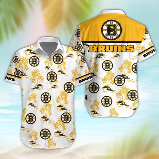 Boston Bruins Aloha Shirt, NHL Hawaiian Shirt Moonbestprint