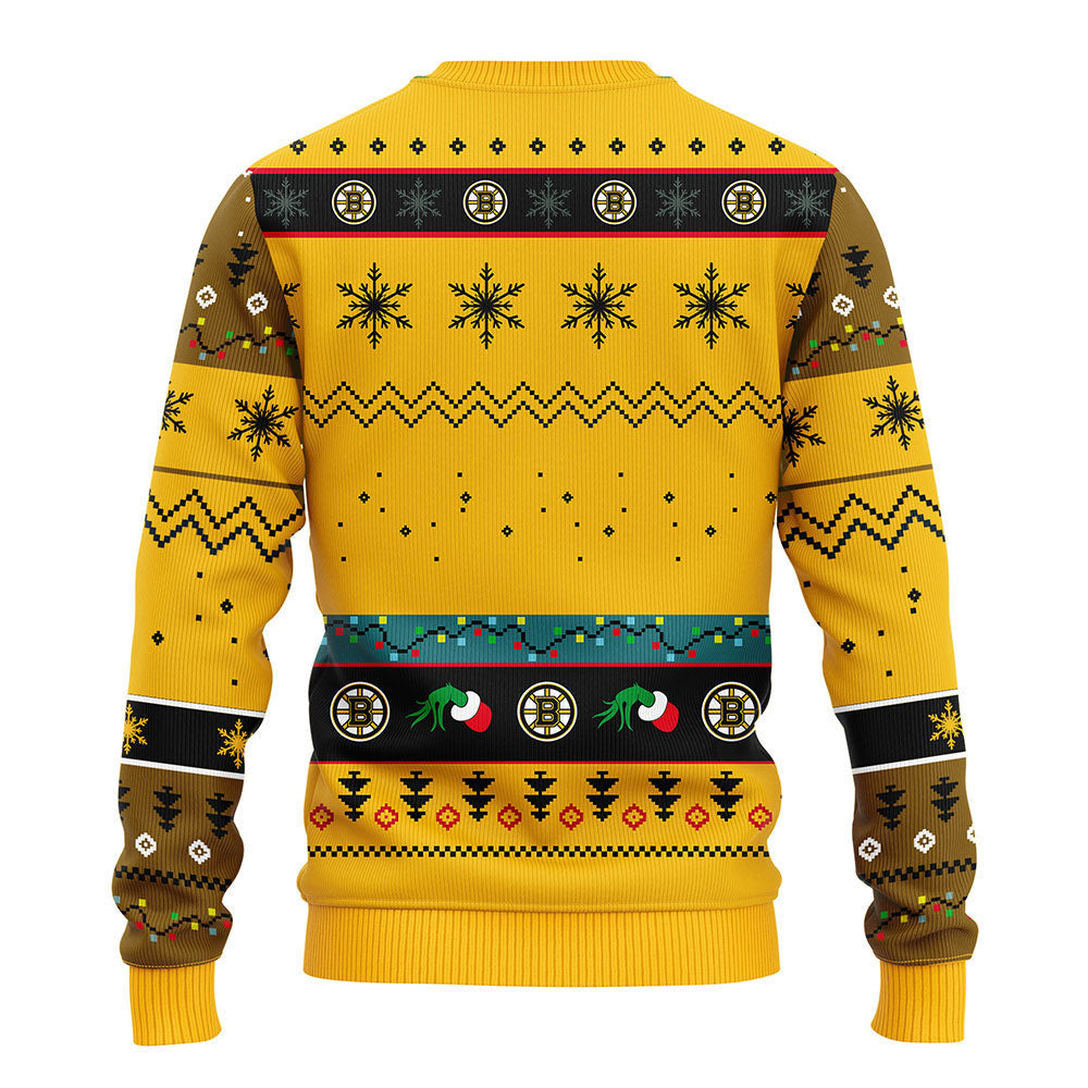 Boston Bruins Grinch Ugly Christmas Sweater, Grinch Xmas Sweater Moonbestprint