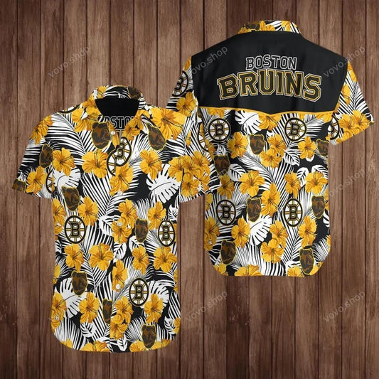 Boston Bruins Hawaiian Shirt, NHL Hawaiian Shirt Moonbestprint