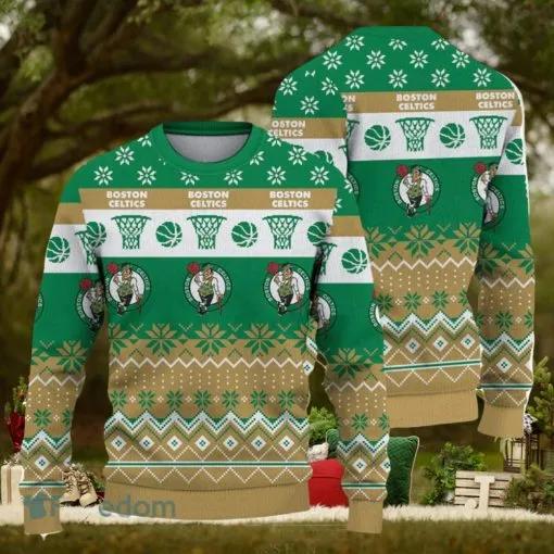 Boston Celtics Basketball Ugly Christmas Sweater, NBA Chritsmas Sweater Moonbestprint