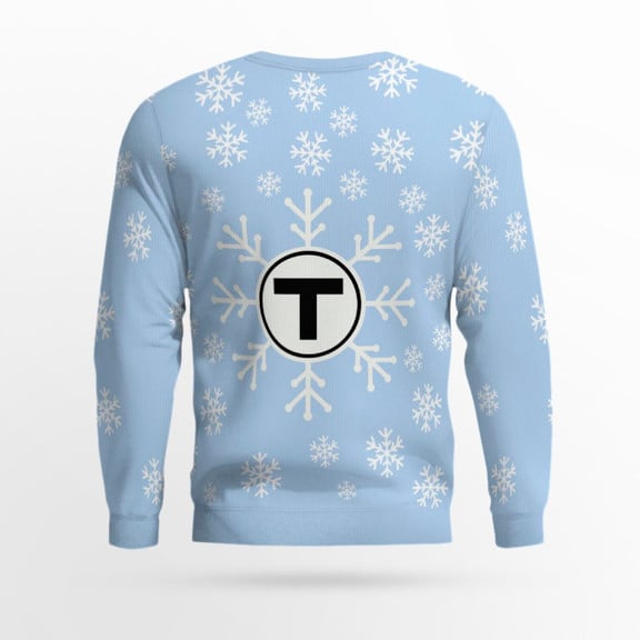 Boston MBTA Holiday Sweater 2025 (No Light Up) – Moonbestprint