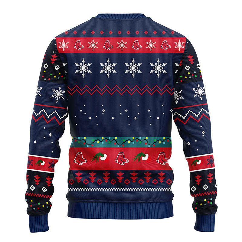 Boston Red Sox 12 Grinch Xmas Day Ugly Christmas Sweater, Grinch Xmas Sweater Moonbestprint