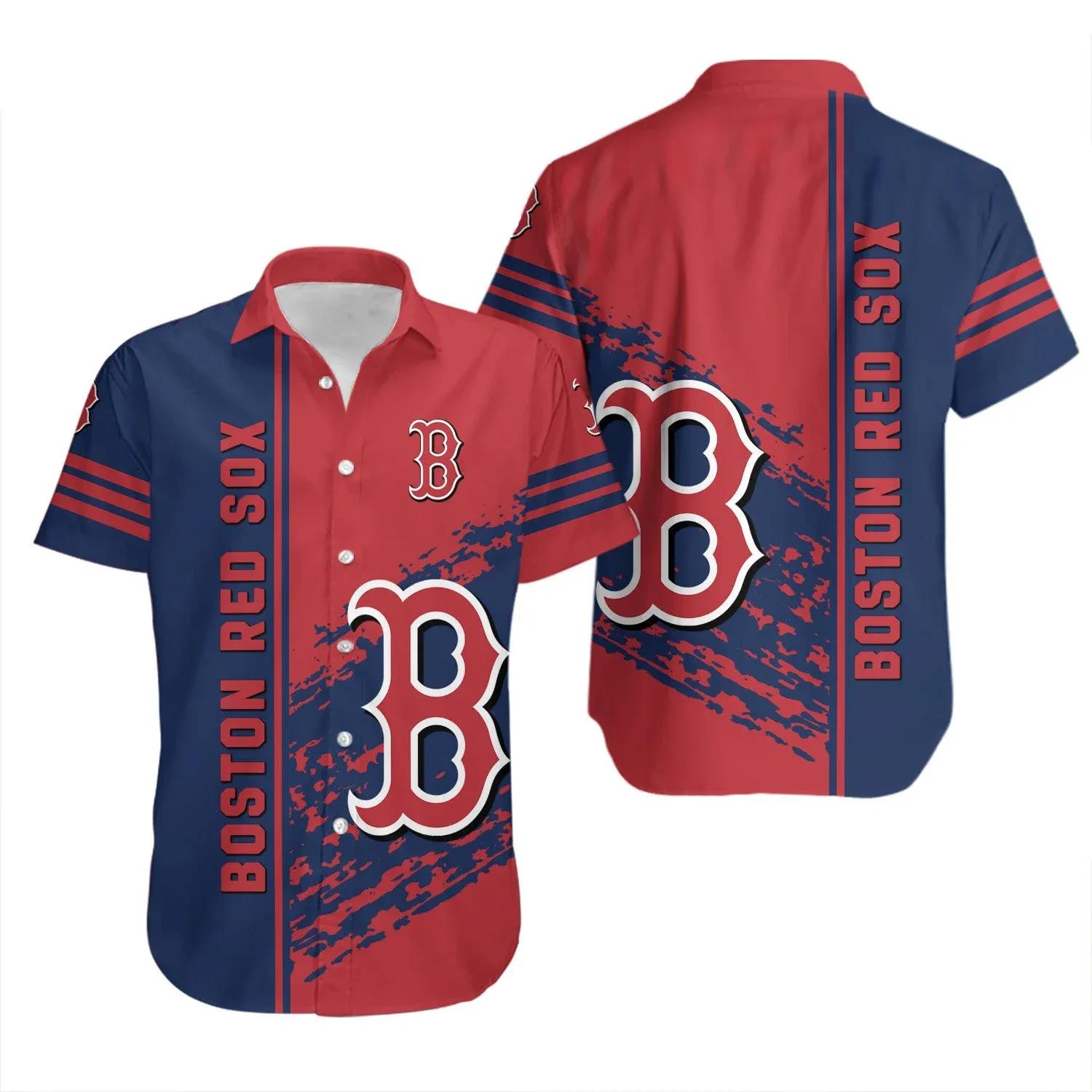 Boston Red Sox Hawaiian Shirt Quarter Style - MLB, MLB Hawaiian Shirt Moonbestprint