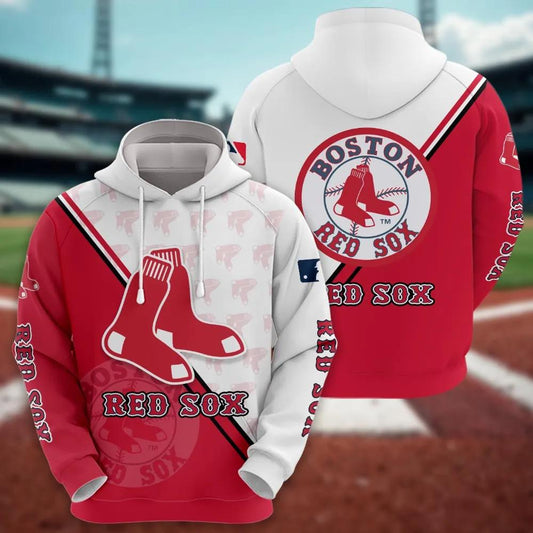 Boston Red Sox Logo 3D Clothing, MLB Hoodie Moonbestprint