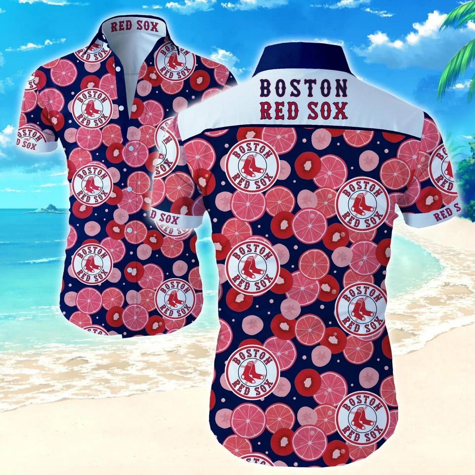 Boston Red Sox Logo Hawaiian Shirt, MLB Hawaiian Shirt Moonbestprint