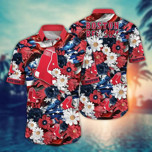 Boston Red Sox MLB Aloha Hawaiian Shirt 2, MLB Hawaiian Shirt Moonbestprint