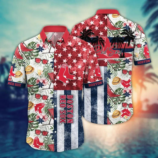 Boston Red Sox MLB Flower Aloha Hawaiian Shirt 11, MLB Hawaiian Shirt Moonbestprint