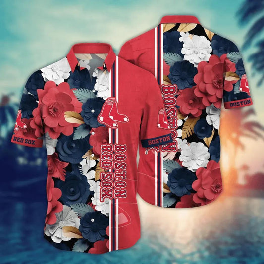 Boston Red Sox MLB Flower Aloha Hawaiian Shirt 15, MLB Hawaiian Shirt Moonbestprint