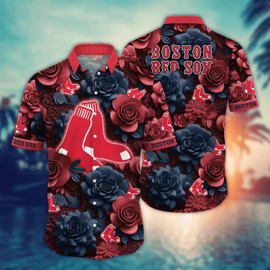 Boston Red Sox MLB Flower Aloha Hawaiian Shirt 16, MLB Hawaiian Shirt Moonbestprint