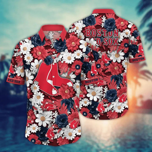 Boston Red Sox MLB Flower Aloha Hawaiian Shirt 17, MLB Hawaiian Shirt Moonbestprint