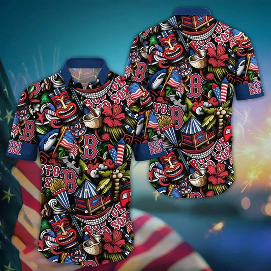 Boston Red Sox MLB Flower Aloha Hawaiian Shirt 19, MLB Hawaiian Shirt Moonbestprint