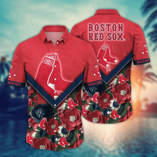 Boston Red Sox MLB Flower Aloha Hawaiian Shirt 5, MLB Hawaiian Shirt Moonbestprint