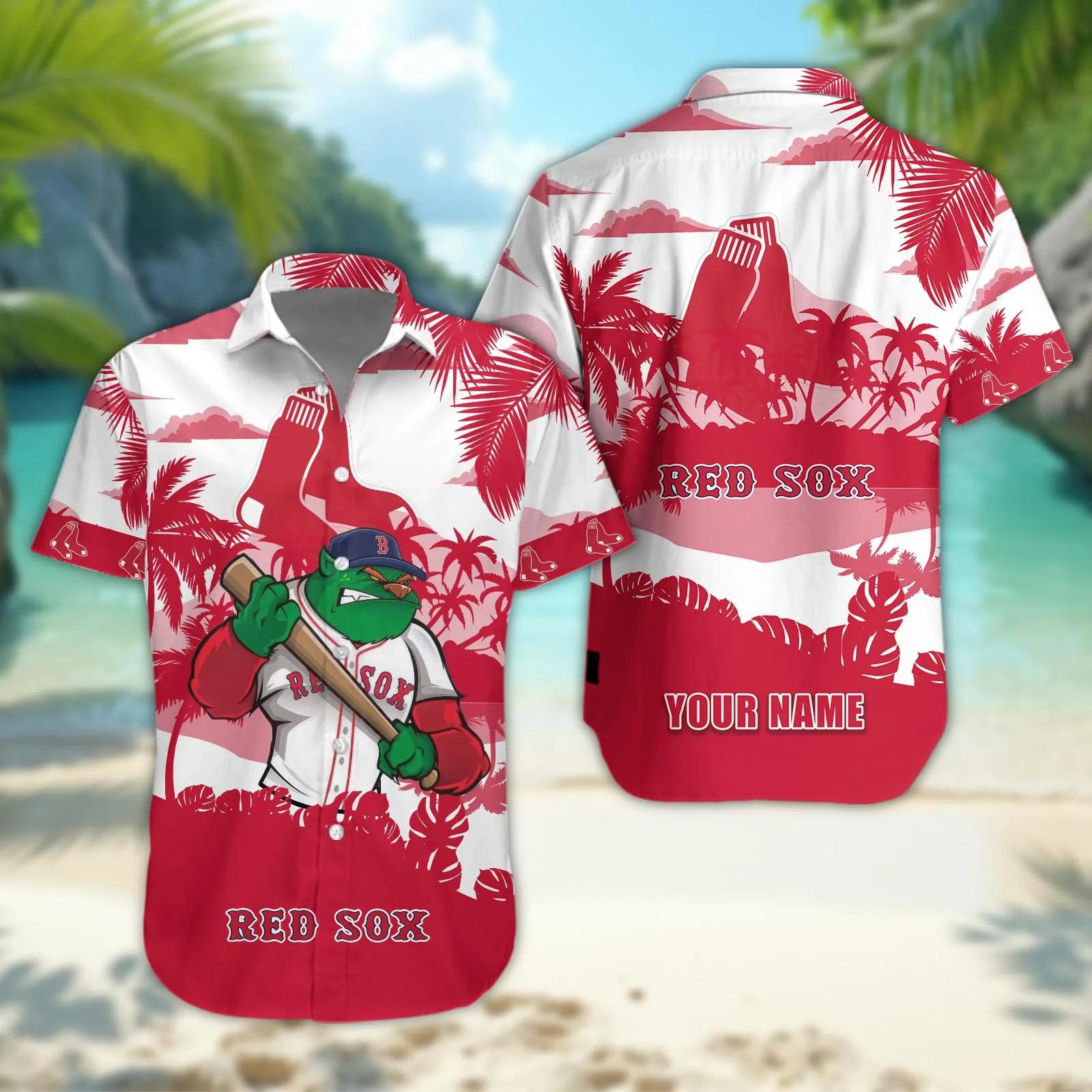 Boston Red Sox Personalized Hawaiian Shirt – Custom Name, MLB Hawaiian Shirt Moonbestprint
