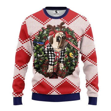 Boston Red Sox Pub Dog Ugly Christmas Sweater, MLB Christmas Sweater Moonbestprint