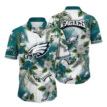 Botanical Wings Philadelphia Eagles Tropical Hawaiian Shirt - Moonbestprint