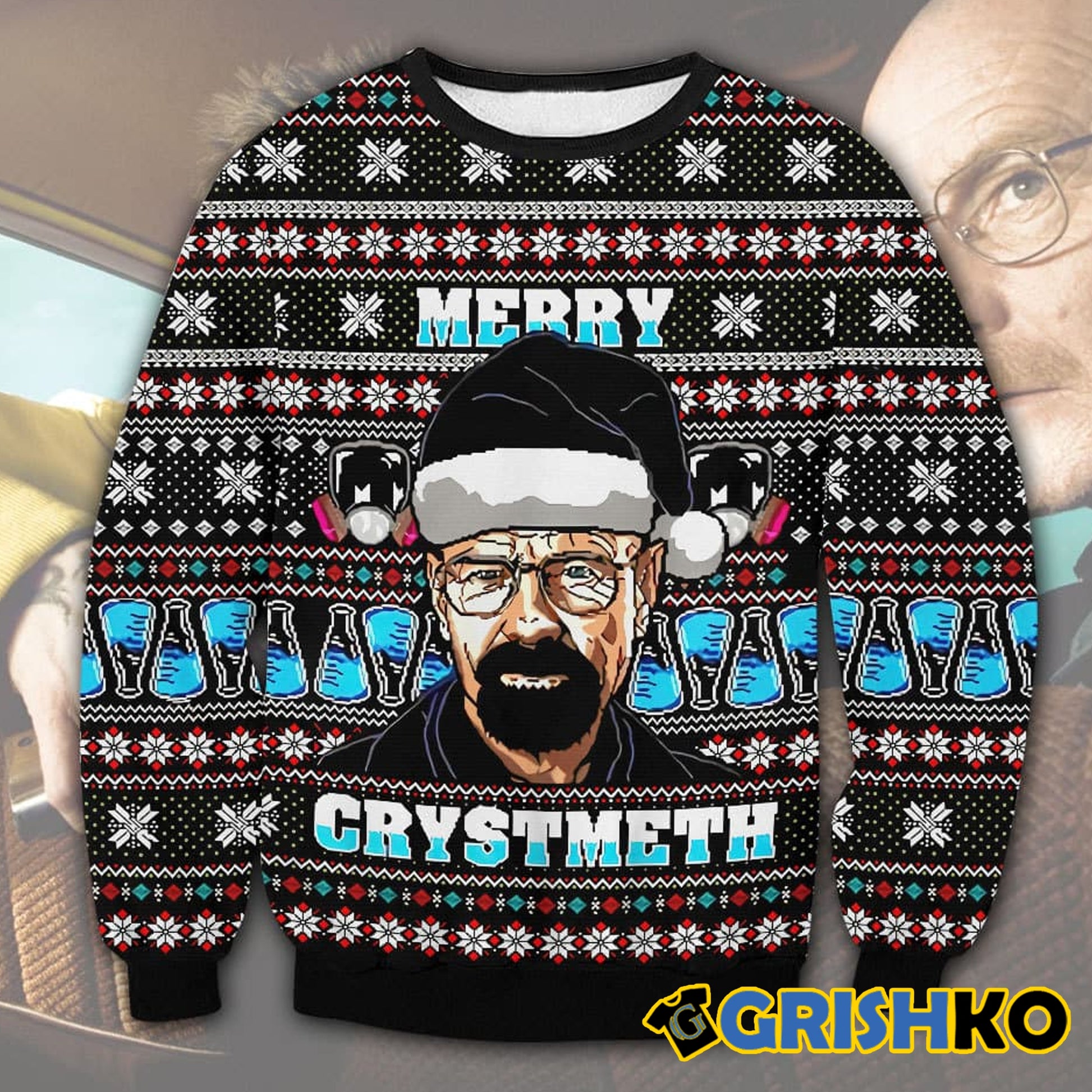 Breaking Bad Merry Crystmeth Ugly Sweater - Moonbestprint