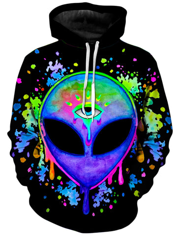 Splatter Alien Unisex Hoodie -Moonbestprint