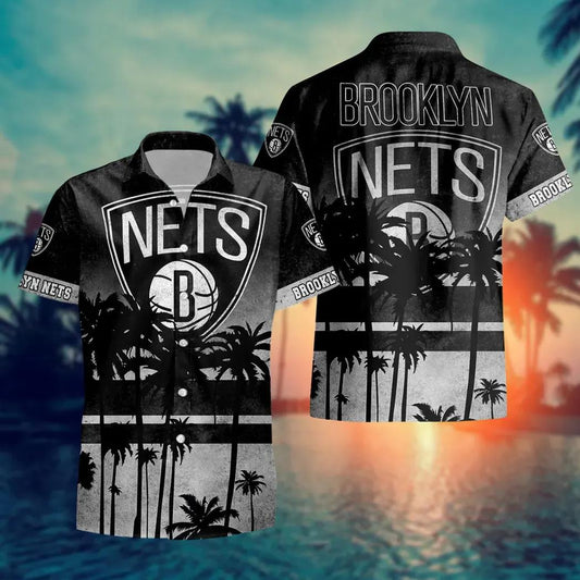 Brooklyn Nets Aloha Hawaiian Shirt, NCAA Hawaiian Shirt Moonbestprint