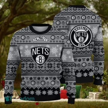 Brooklyn Nets Basketball Ugly Christmas Sweater, NBA Chritsmas Sweater Moonbestprint