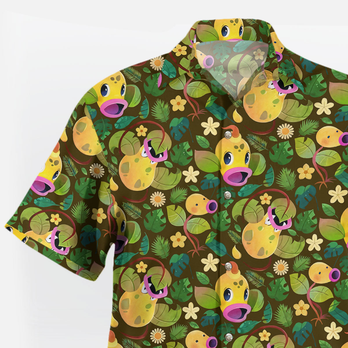 Brown Jungle Bellsprout Pokemon Hawaiian Shirt – Moonbestprint