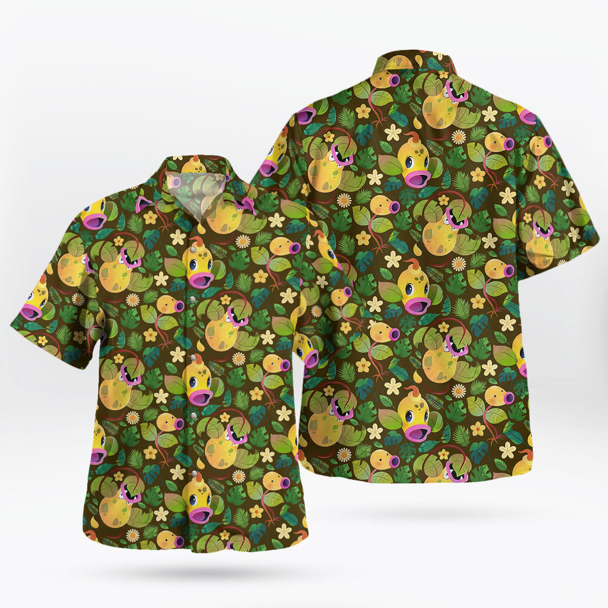 Brown Jungle Bellsprout Pokemon Hawaiian Shirt – Moonbestprint