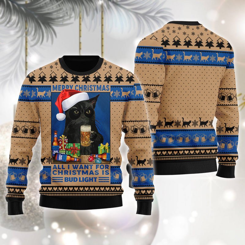 Bud Light Is All I Want For Christmas Ugly Sweater – Moonbestprint