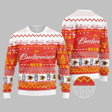 Budweiser Ugly Christmas Sweater – Moonbestprint