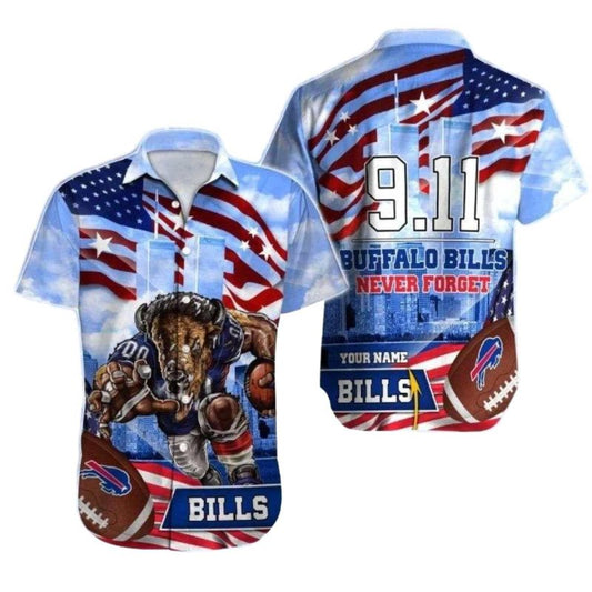 Buffalo Bills 9 11 Never Forget Hawaiian Shirt - Moonbestprint