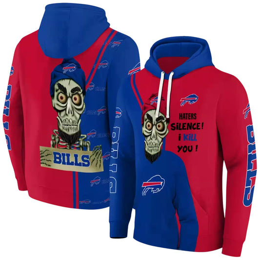 Buffalo Bills Achmed Skull Blue AOP Hoodie -  Moonbestprint