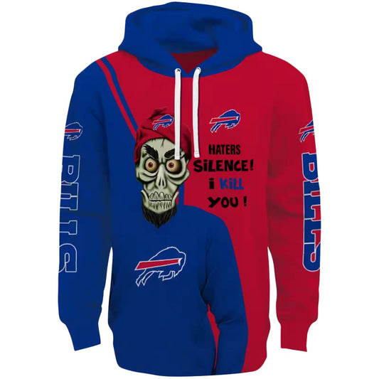 Buffalo Bills Achmed Skull Blue AOP Hoodie -  Moonbestprint