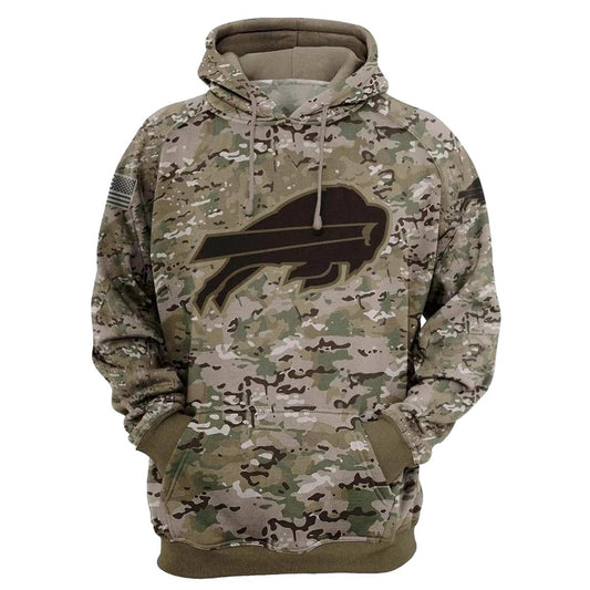 Buffalo Bills Army Graphic Pattern AOP Hoodie -  Moonbestprint