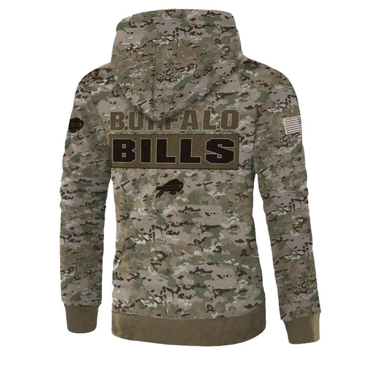 Buffalo Bills Army Graphic Pattern AOP Hoodie -  Moonbestprint