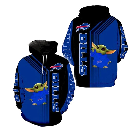 Buffalo Bills Baby Yoda AOP Hoodie -  Moonbestprint
