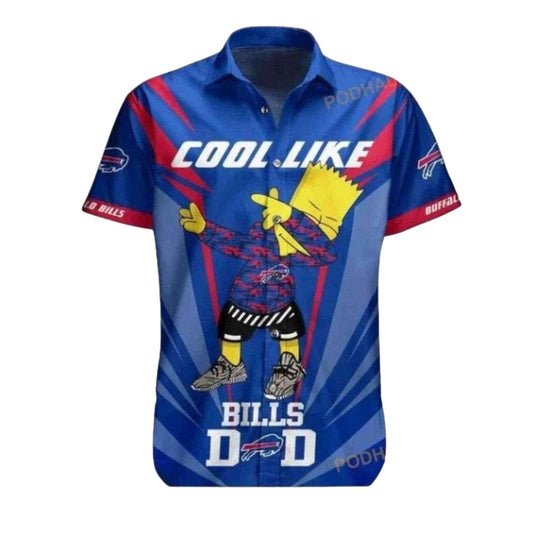 Buffalo Bills Bart Simpson Cool Like Bills Dad Hawaiian Shirt - Moonbestprint