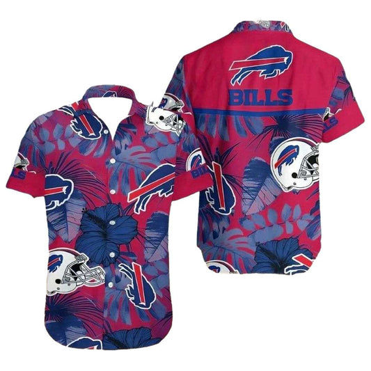 Buffalo Bills Blue Hibiscus Pattern Hawaiian Shirt - Moonbestprint