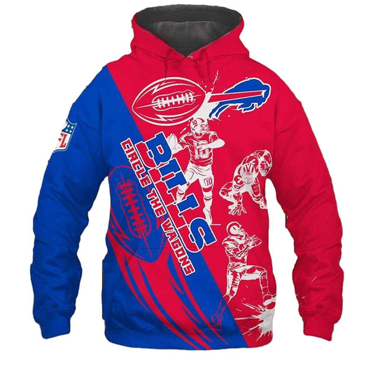 Buffalo Bills Cartoon Player Cute AOP Hoodie -  Moonbestprint