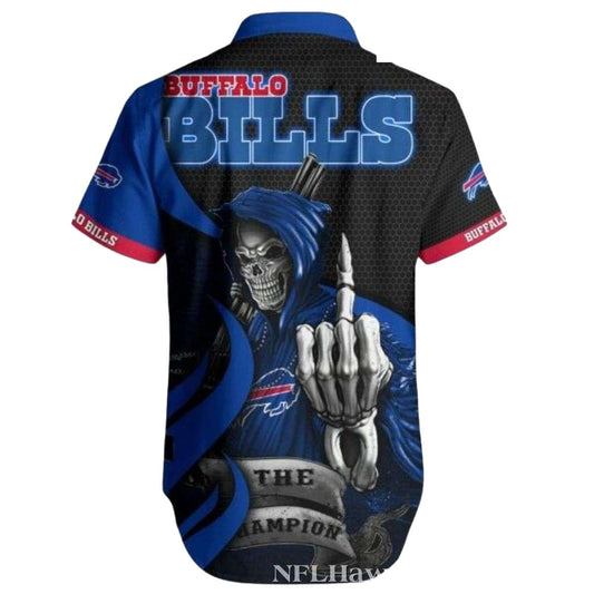 Buffalo Bills Champion Spirit Skull Hawaiian Shirt - Moonbestprint