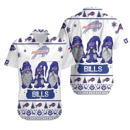 Buffalo Bills Christmas Gnomes Hawaiian Shirt - Moonbestprint