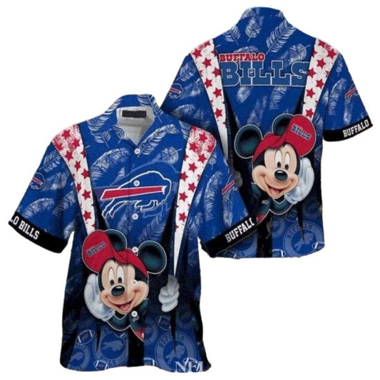 Buffalo Bills Cute Nfl Mickey Mouse Hawaiian Shirt - Moonbestprint