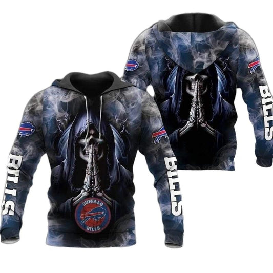 Buffalo Bills Death Smoke Graphic Gift For Fans AOP Hoodie -  Moonbestprint