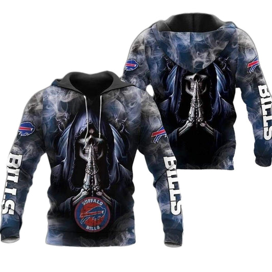 Buffalo Bills Death Smoke Graphic Gift For Fans AOP Hoodie -  Moonbestprint